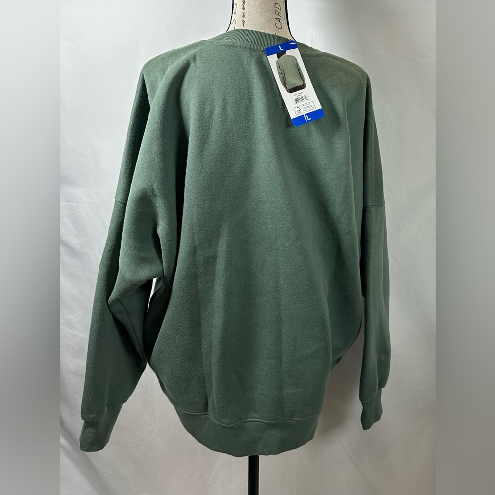 Tuff Athletics Green Off-the-Shoulder Sweater - Picture 4 of 13